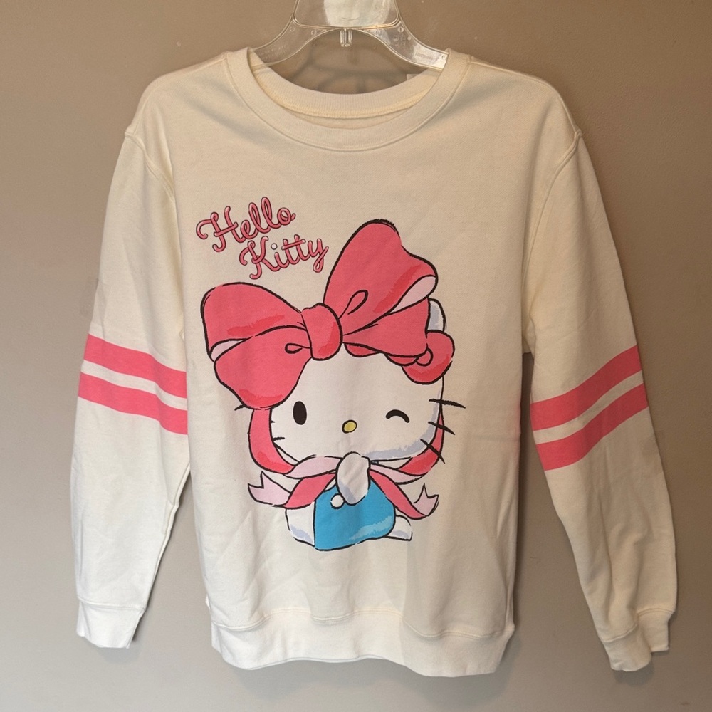 Love Tribe Black and Cream Hello Kitty Graphic Tee Label
